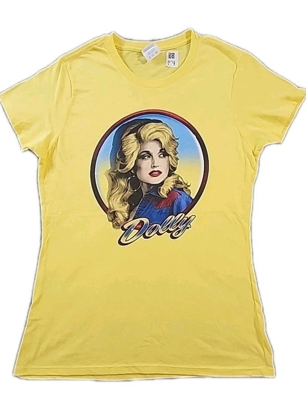 Dolly Parton Womens Yellow T-Shirt Size Small Graphic Tee